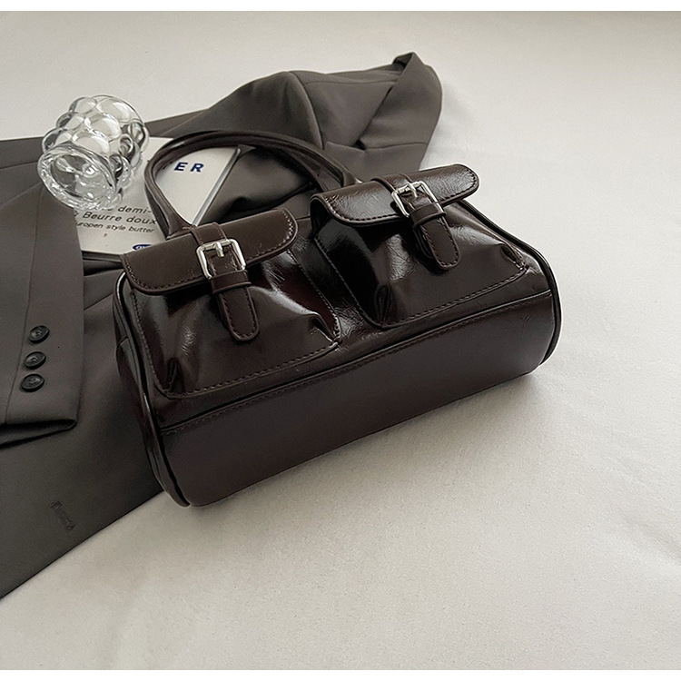 25 year black swan pillow bag, women's new style, light luxury, niche pu, high-end feeling, hand-held bill of lading shoulder bag
