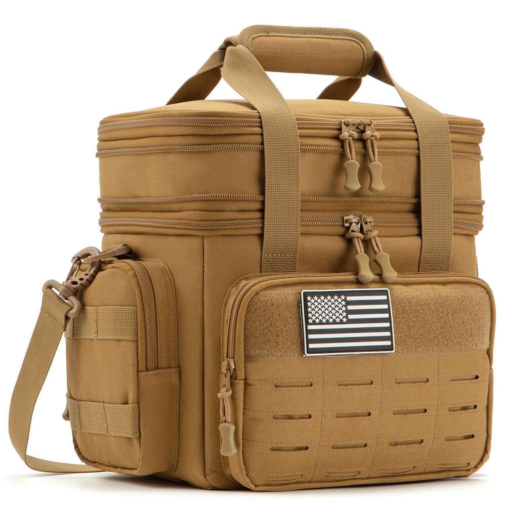 Tactical Lunch for mens heavy duty lunch box Leakproof insulated Durable Thermal Cooler Bag Adult Meal Camping Picnic Pail