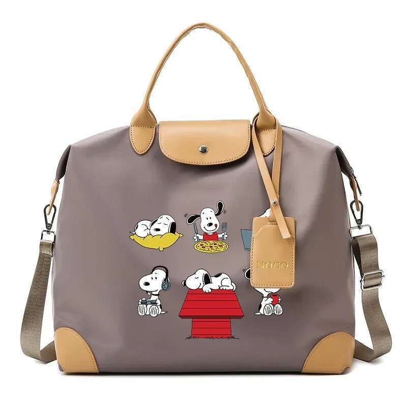 Snoopys Travel Bags For Women High Quality New Anime Large Handbag Fashion Ladies Shoulder Gym Yoga Sports Bag Birthday Gifts
