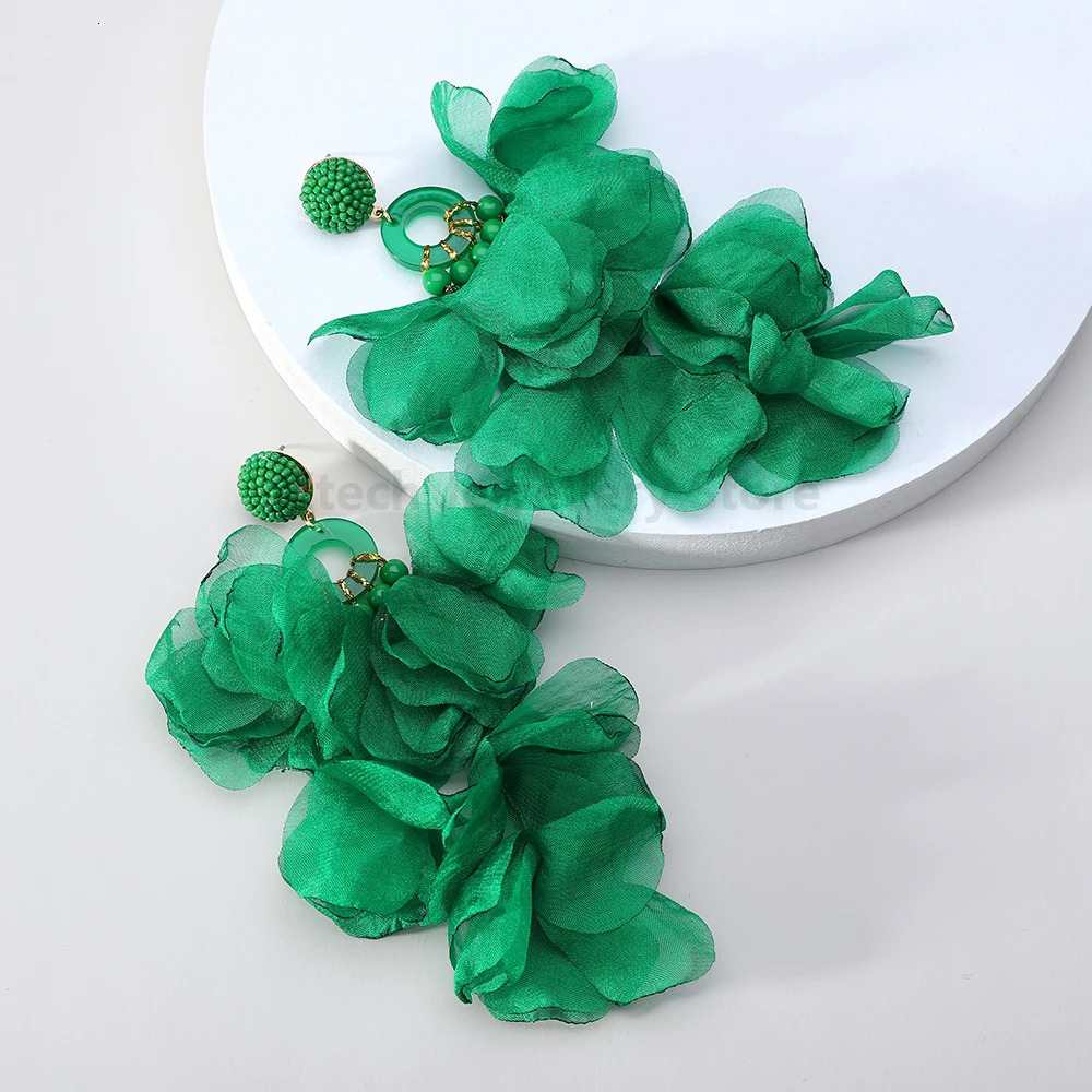 Multicolor Handmade Flower Decor Fashion Bride Wedding Party Jewelry Trend Glamorous Dangle Drop Earrings For Women 250514