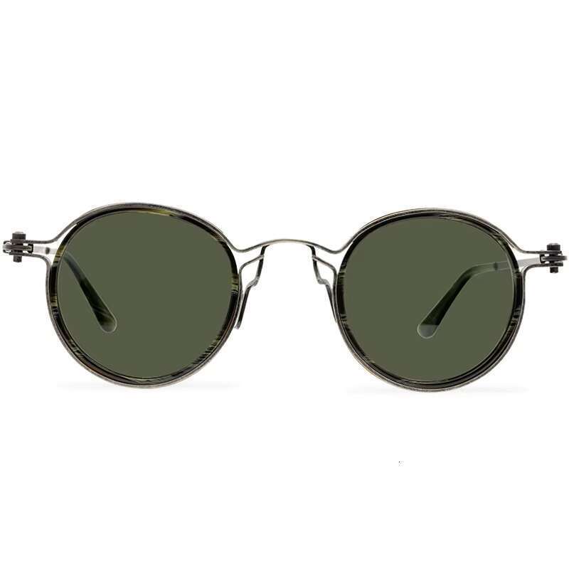 Circular small frame trendy TAC polarized wild sunglasses