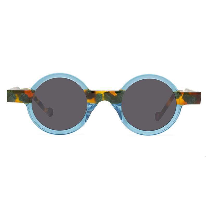 Personalized middle-aged sunglasses, round frame, fashionable nylon lenses, suitable for both men and women