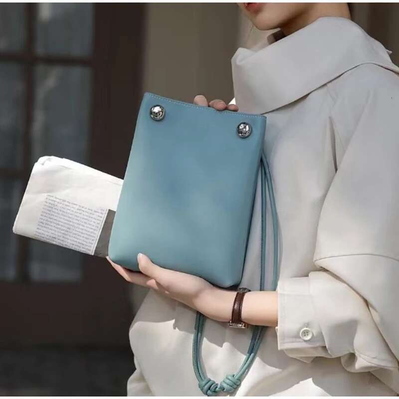 Creative Brand Women Bucket Gold Metal Genuine Leather Long Strap Shoulde Bag High-End Designer Handbag