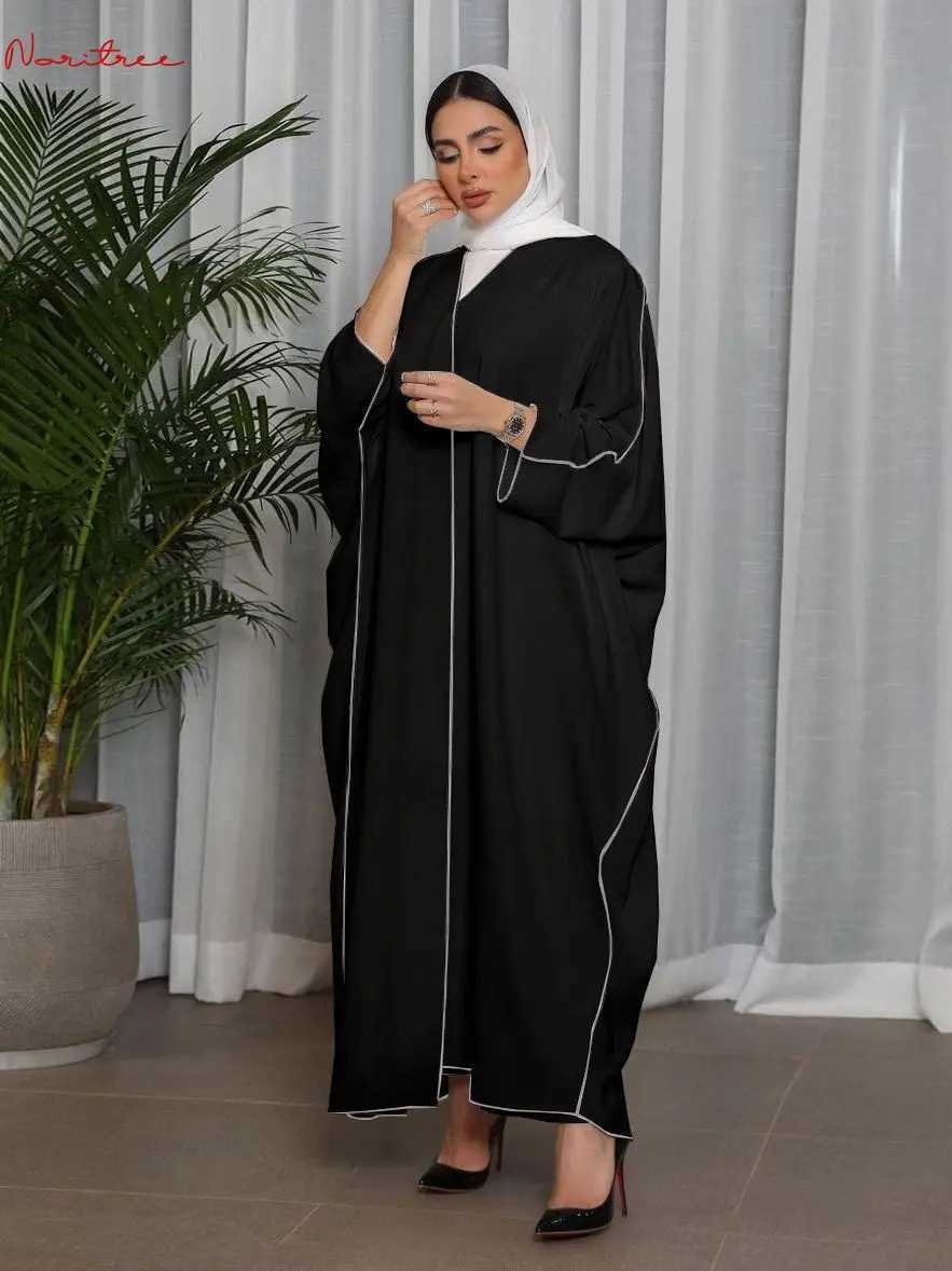 S-XL Fashion Line Oversized Abayas With Belt Djellaba Muslim Dress Dubai Full Length Abaya Dubai Turkey Muslim Islam Robe WY1518 X250514