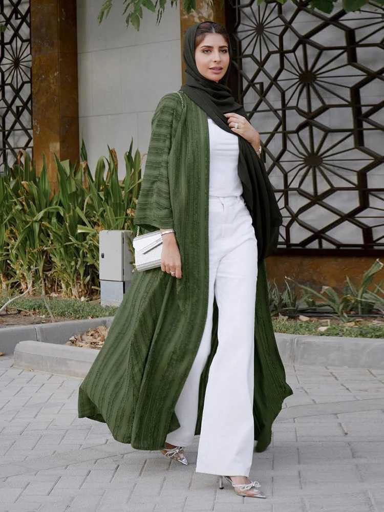 Ramadan Eid Mubarak Kaftan Robe Kimono Femme Musulmane Open Abaya Dubai Turkey Islam Muslim Long Dress For Women Pakistan Caftan X2505141