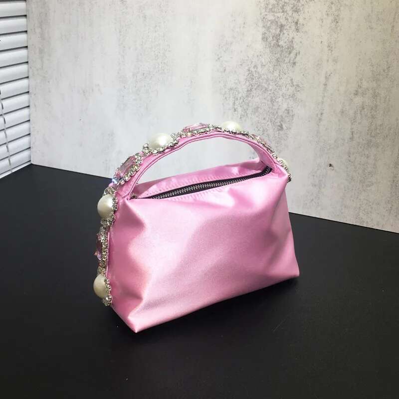 Pink Sier Color Wedding Bridal Elegant Toted Purse Woman Party Evening Handbag Fashion Dinner Prom Clutches