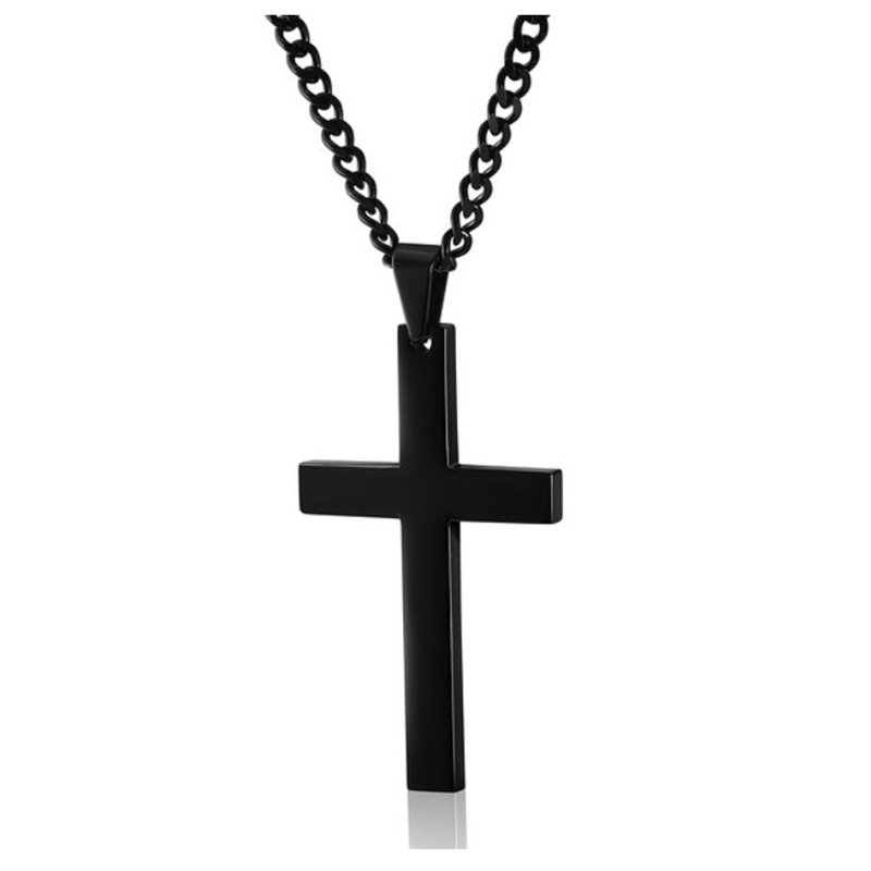 Fashionable cross pendant necklace, high-quality outdoor wear, matching accessories for men and women