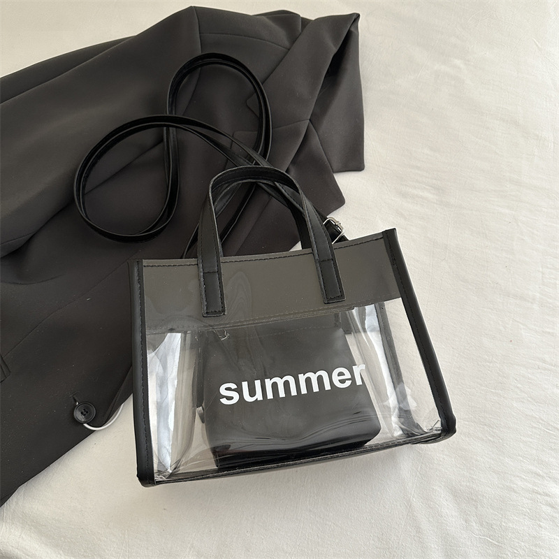 Fashion Capacity Transparent Large For Women 2025 New Trendy Internet Luxury Bag Celebrity Versatile Spring Jelly Bag Single New Free Delivery Designe