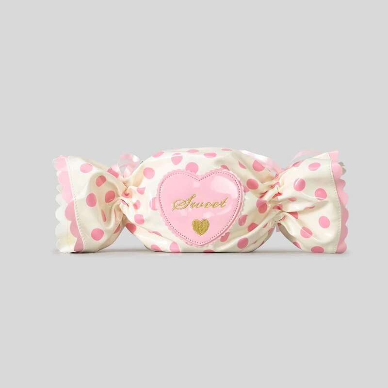 Cute Candy Design Crossbody Women Creative Funny Shoulder Bags Colorful Pvc Bag for Girls Haruku Love Hearts Purses