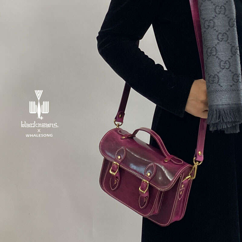 25 New Genuine Women's National Trendline Cowhide Crossbody Fat High Grade Oil Wax Vegetable Tanned Leather Cambridge Bag