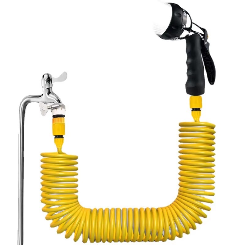 Convenient Car Wash Coil Hose& Garden Watering Jet Type Sprinkler with Nozzle Suitable Shower Garden Water Guns Tariff Reduction