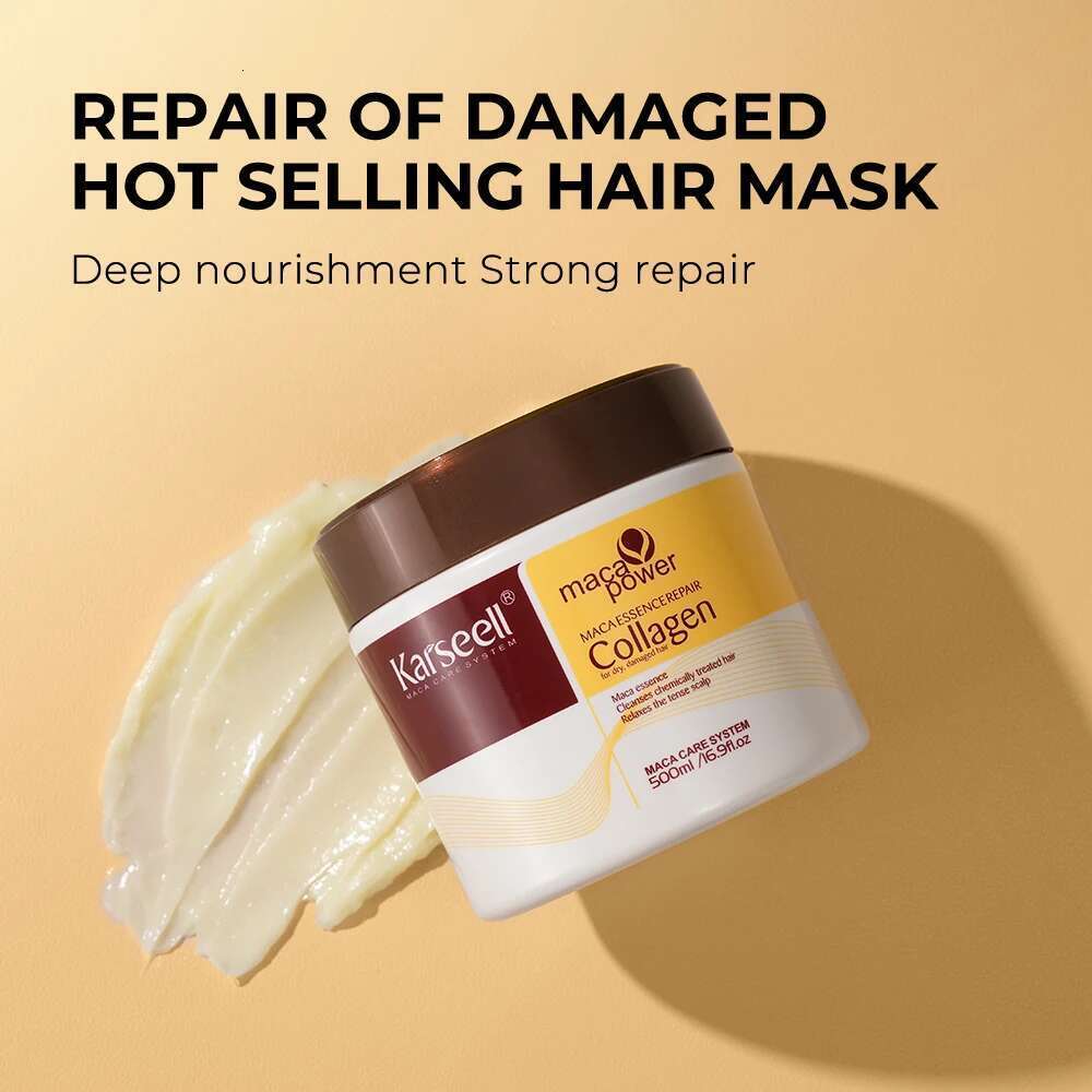 Karseell Collagen Mask 500Ml 16.9 + Argan Oil Serum 50Ml 1.69 Fl.Oz For Dry Damaged All Hair Types