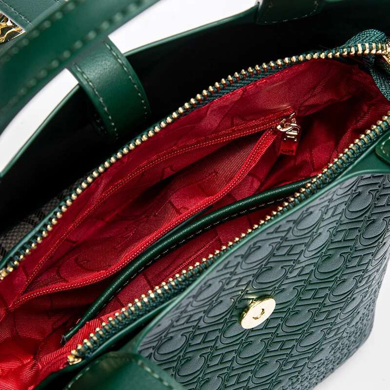 Retro Classic Women's Fashion Handbags Pure Color Design Metal Lock Buckle Accessories Ladies Shoulder Bags Minimalist Versatile
