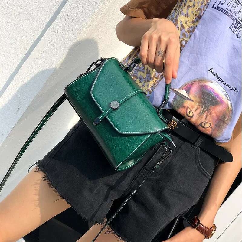 Women's Fashion Handbag Small Phone Shoulder Ladies' Cowhide Leather Purse Messenger Crossbody Bag Versatile
