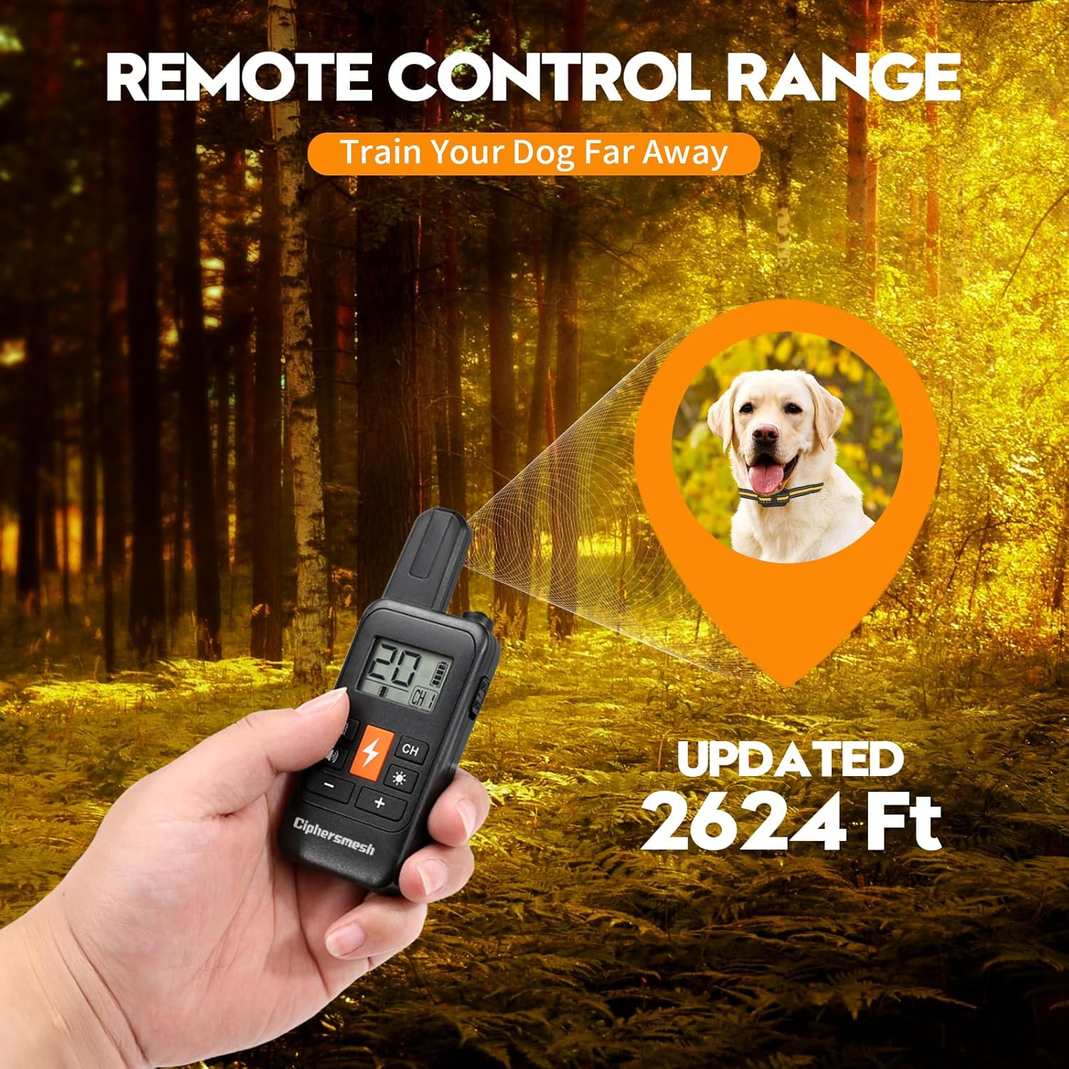 Safe Dog Training Collar with Three Corrective Modes for Barking/Pouncing Charging - Fits 5-110lb Puppies & Adult Pets