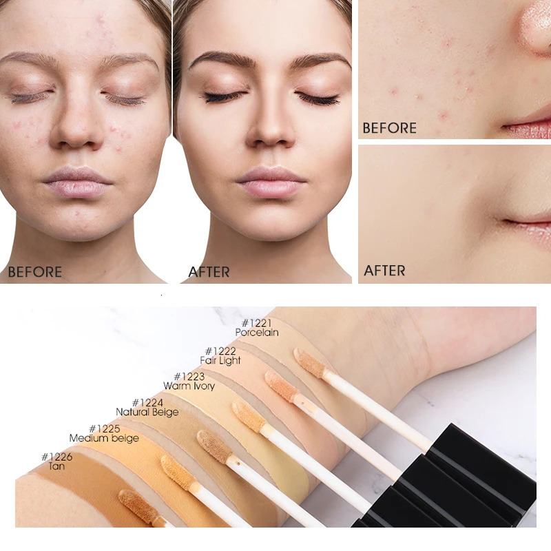 IMAGIC Eye Concealer Base 6 Colors Full Coverage Suit for All Color Skin Face / Eye Makeup Liquid Concealer 250512