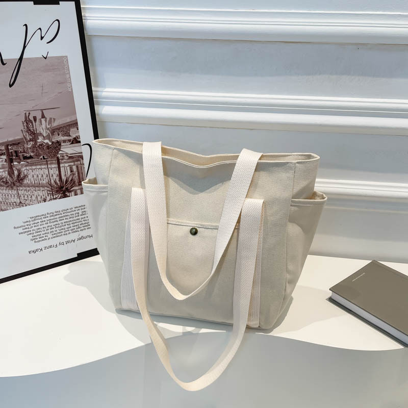 Free Delivery Designer Bag Canvas Women's Hand Shoulder Versatile Hand For College Students Commuting Large Capacity Tutoring Multiple Pockets Lu