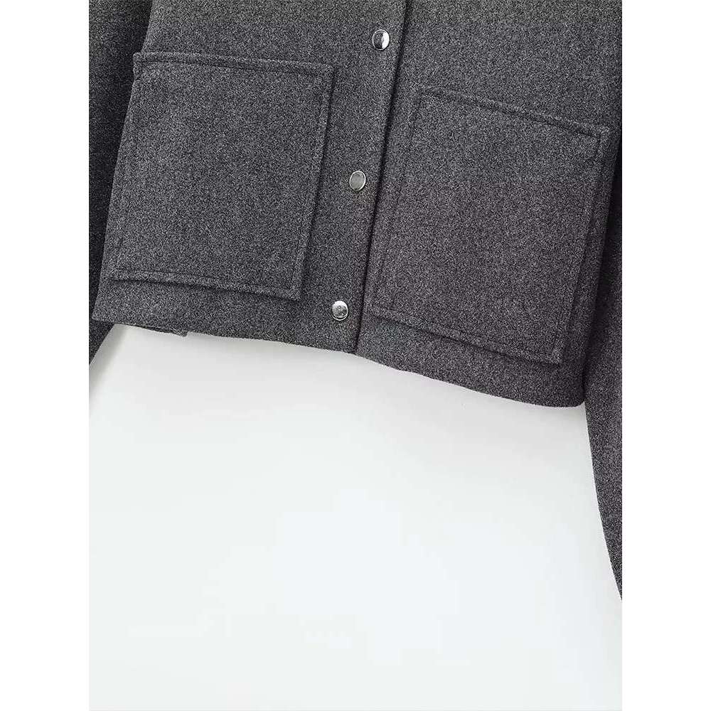 women's new fashion long-sleeved stand-up collar versatile casual baseball short pilot jacket