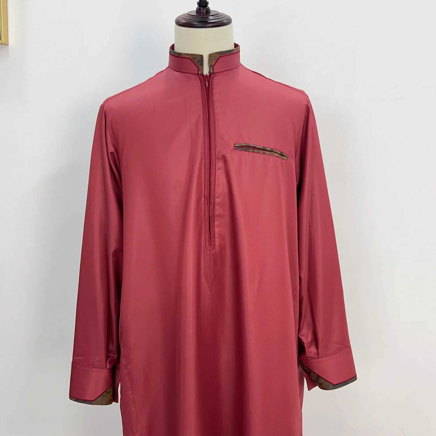 New Muslim Men Jubba Thobe Eid Ramadan Islam Clothing Saudi Arabic Robe Turkey Kaftan Dubai Abaya Zipper Button Daffah Dishdasha X250514