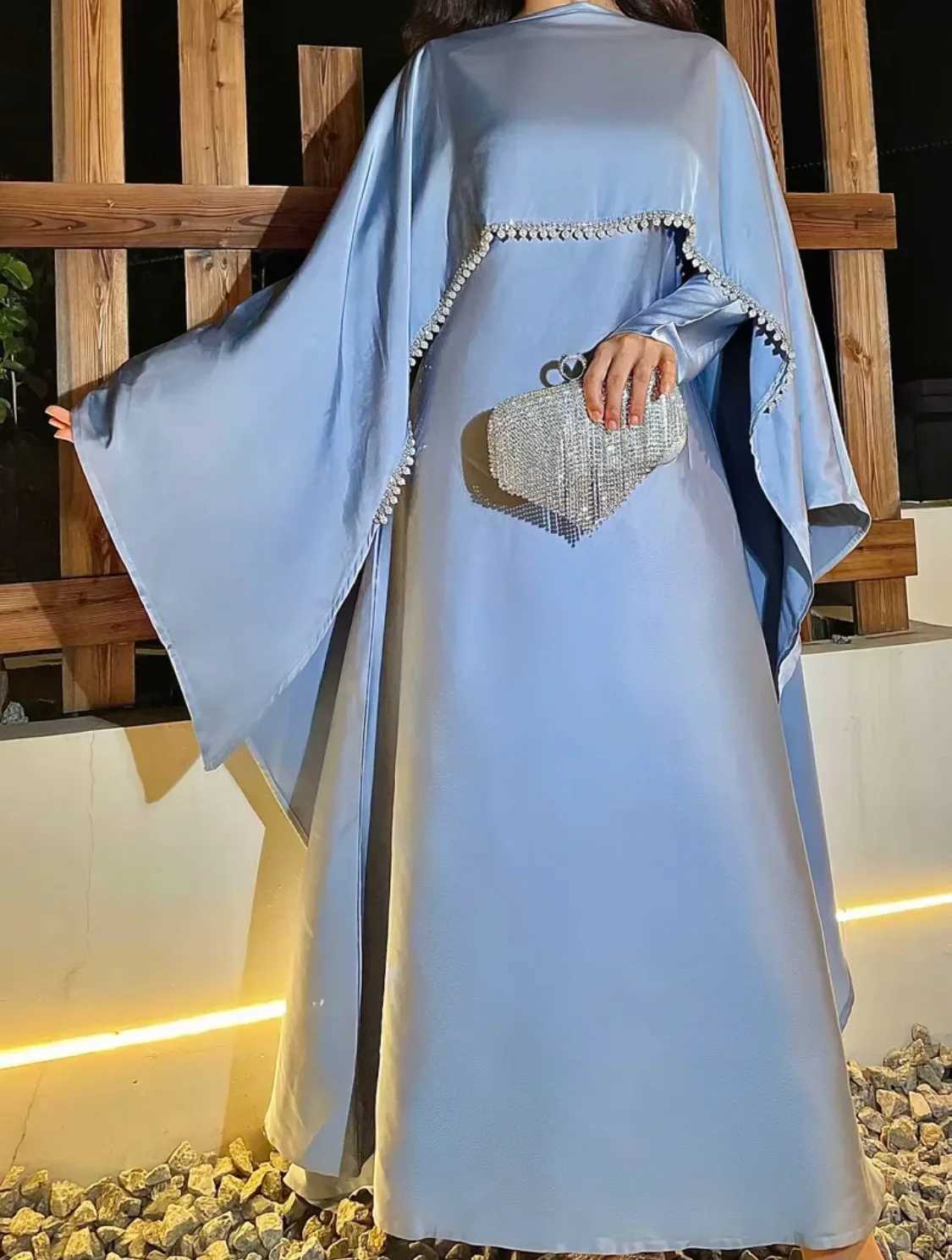 Modest White Beading Sequins Muslim Wedding Dresses Cape Bride Dress Elegant Long Slves Woman Bridal Party Gown Kaftan Vestido X250514