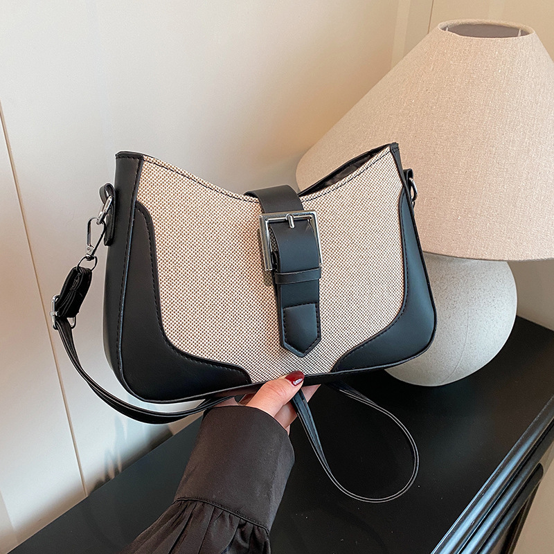 Korean Fashion Contrasting Handheld Small Luxury Bag Square For Women In Spring 2025 New Light Luxury And Stylish Shoulder Bag New Free Delivery Desig