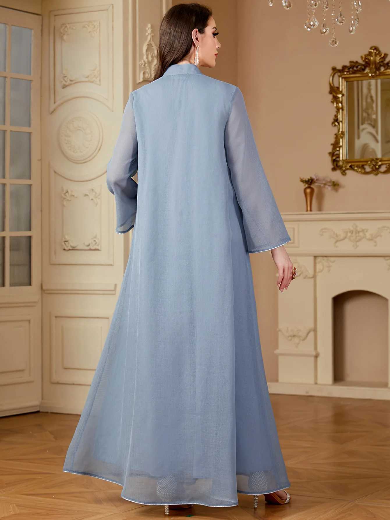 Ramadan Beads Vestidos Muslim Abaya Women Dress Arabic Jalabiya Morocco Dubai Abayas Kaftan Islam Eid Embroidery Party Long Robe X250514