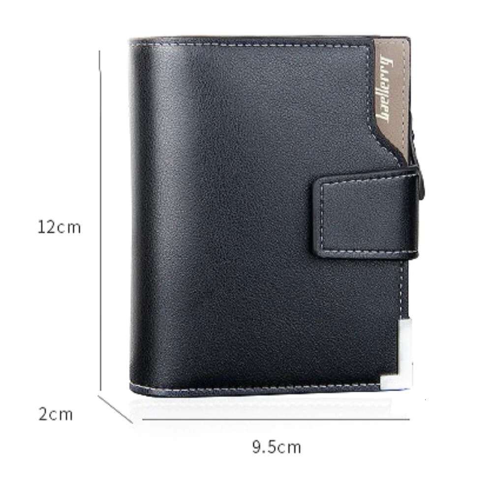 Casual Short Fashion Buckle Functional Zipper Wallet Coin Purse Multi Card Business Wallets for Men 2023