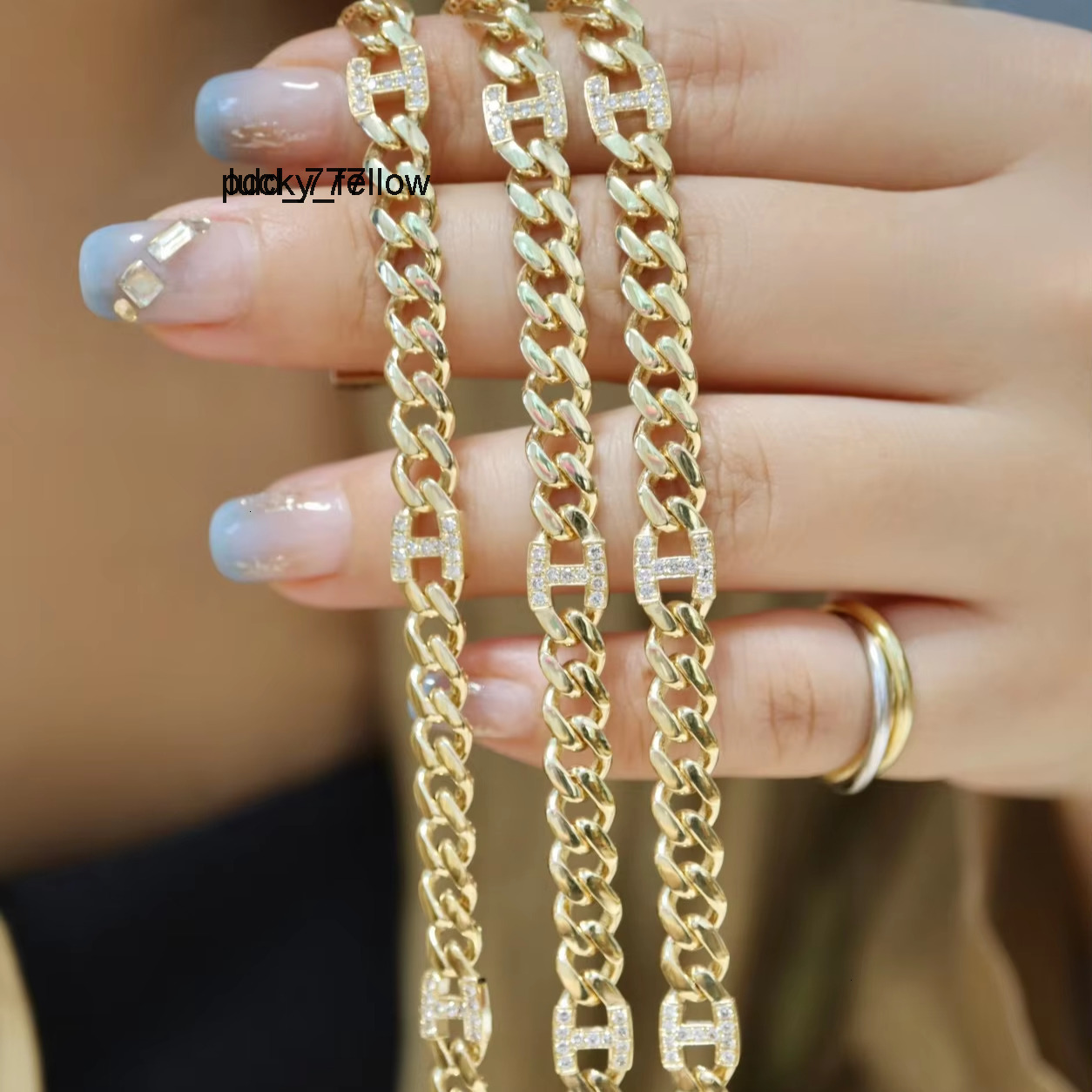 Wholesale 10K 14K 18K Solid Real Gold Cuban Link Chain Bracelet Iced Out Hip Hop Moissanite Necklace Fine Jewelry Men Women