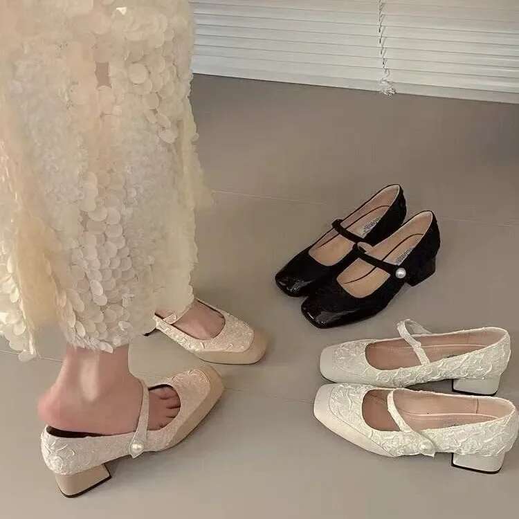 2025 New Spring Summer Flat Ballet Women Pumps Retro Satin Ladies Fashion Shallow Casual Shoes
