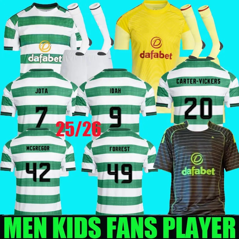 XXXL 4XL 25 26 JOTA CeltsS Irish Origins Soccer Jerseys REO KUHN CARTER-VICKERS McCOWAN MCGREGOR 2025 2026 DAIZEN celticfc Football Shirts Goalkeeper Men Kids Kits