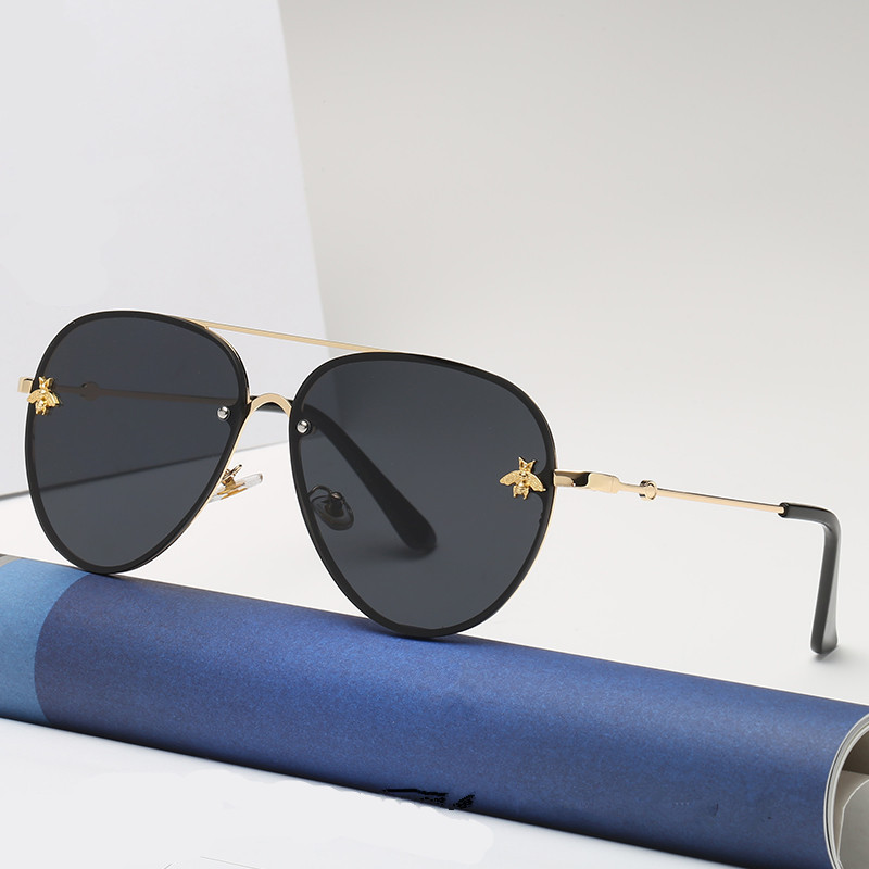 Designer Sunglasses For Women Men Fashion Metal Sunglasses Luxury Polarized Lens Goggle Pilot PC Frame Oversized UV400 Eyewear Luxury Style Sunglasses
