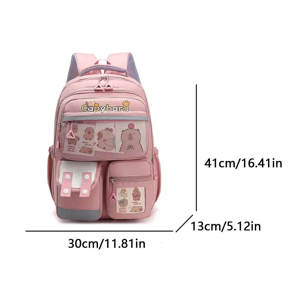 Cute Capybara Backpack School Backpack Kawaii Backpack Aesthetic Backpack for Kids Boys Girls 250514