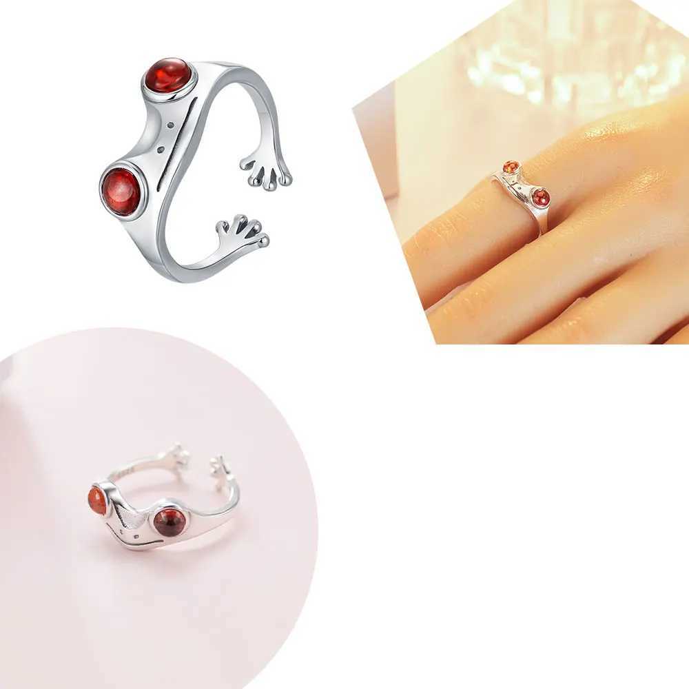 Brand New Adjustable Original S925 Sterling Silver Ring Fine Jewelry Fashion Romantic Gift Couple Cute Animal RingXJ250514