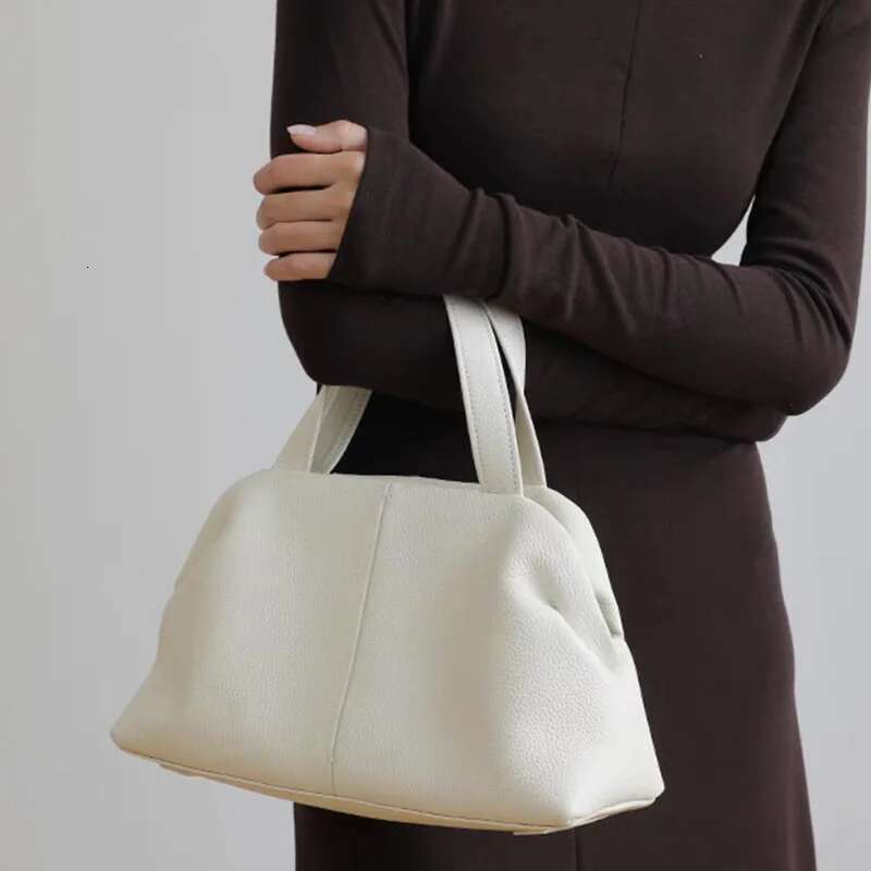 Brand Designer High-End Genuine Leather First Layer Of Cowhide Large Capacity Pillow Women's Bag Fashion Handbags
