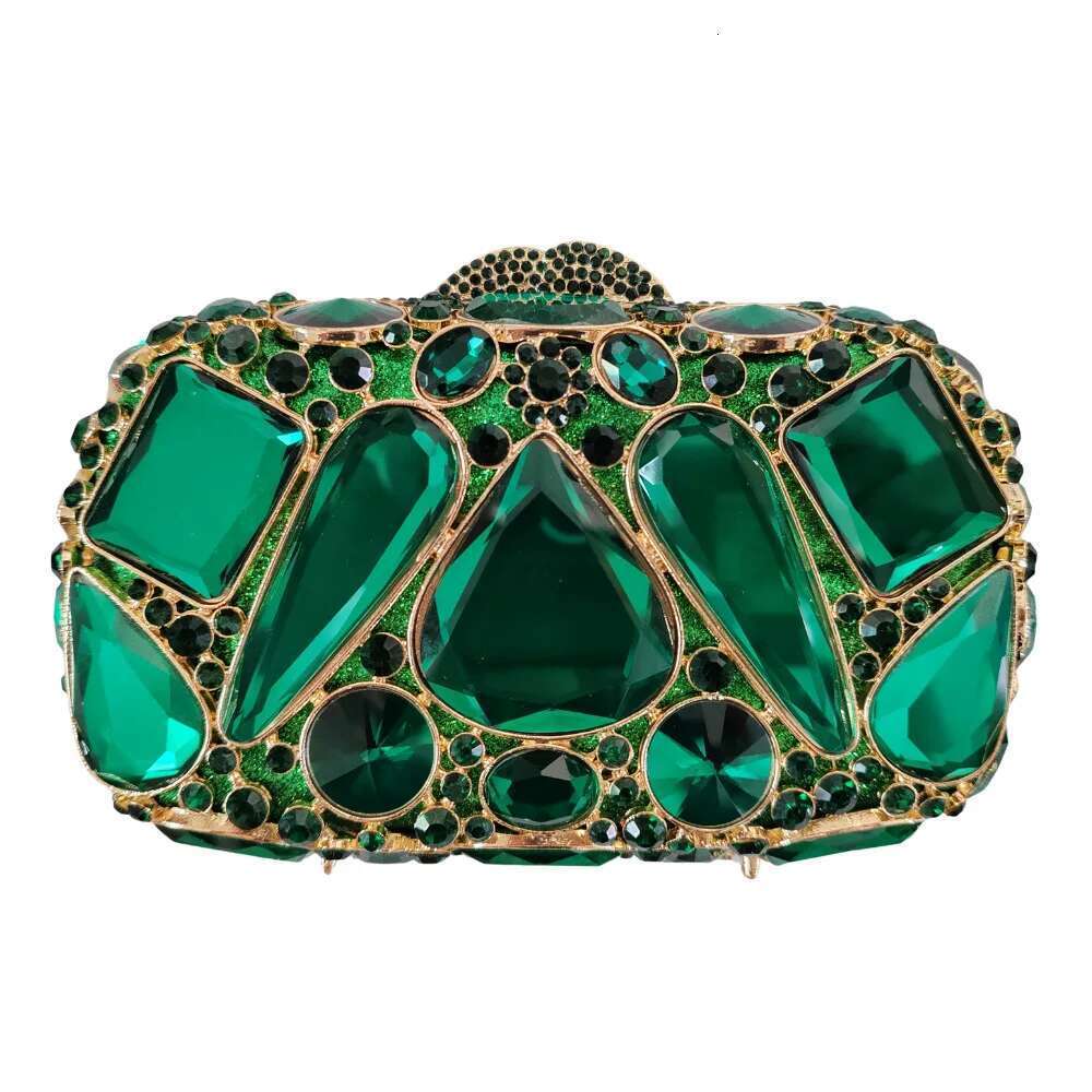 Red XIYUAN Women Crystal Clutch Purse Bag Evening Bags Wedding Bride Rhinestone Purses For Party Dinner Dia Handbags