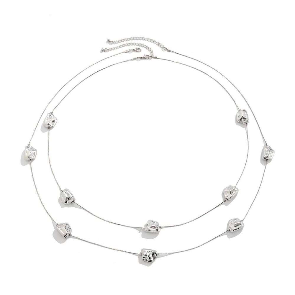 Trend Elegant Y2k Jewelry Irregular Big CCB Pendant For Women Fashion DIY Long Line Chain Choker Necklace N458