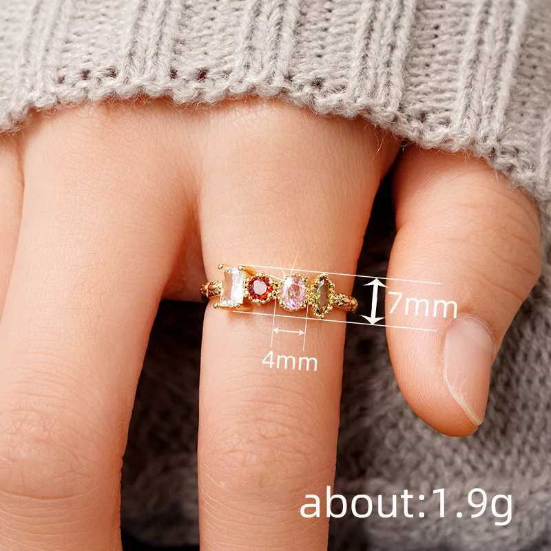 925 Sterling Silver Cubic Zirconia Rings for Women New Trend Luxury Wedding Band Accories Party Female Rings JewelryXJ250514