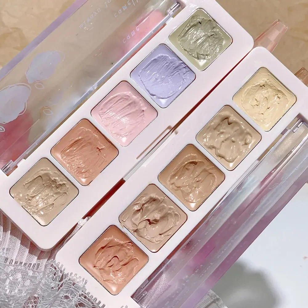 XIXI 5 Colors Corrector Palette Color Correcting Concealer Palett Face Contouring Highlighter Conceals Dark Circles Blemishes 250512