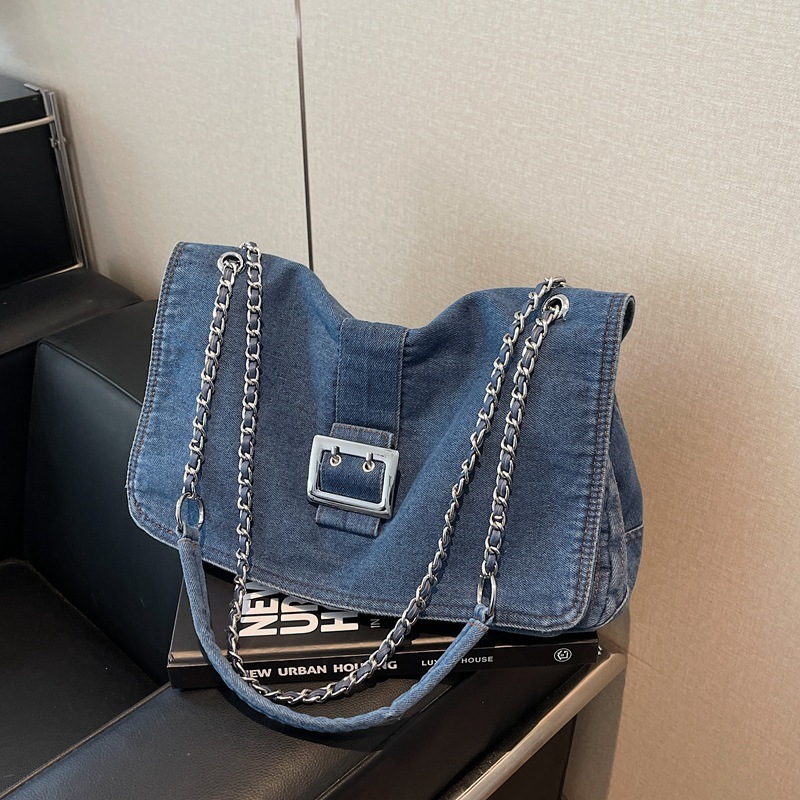 Designer Handbag Women S New Denim Fashion Chain Handheld Crossbody Single Shoulder Underarm Bag Mini Storage Bag Free Shipping