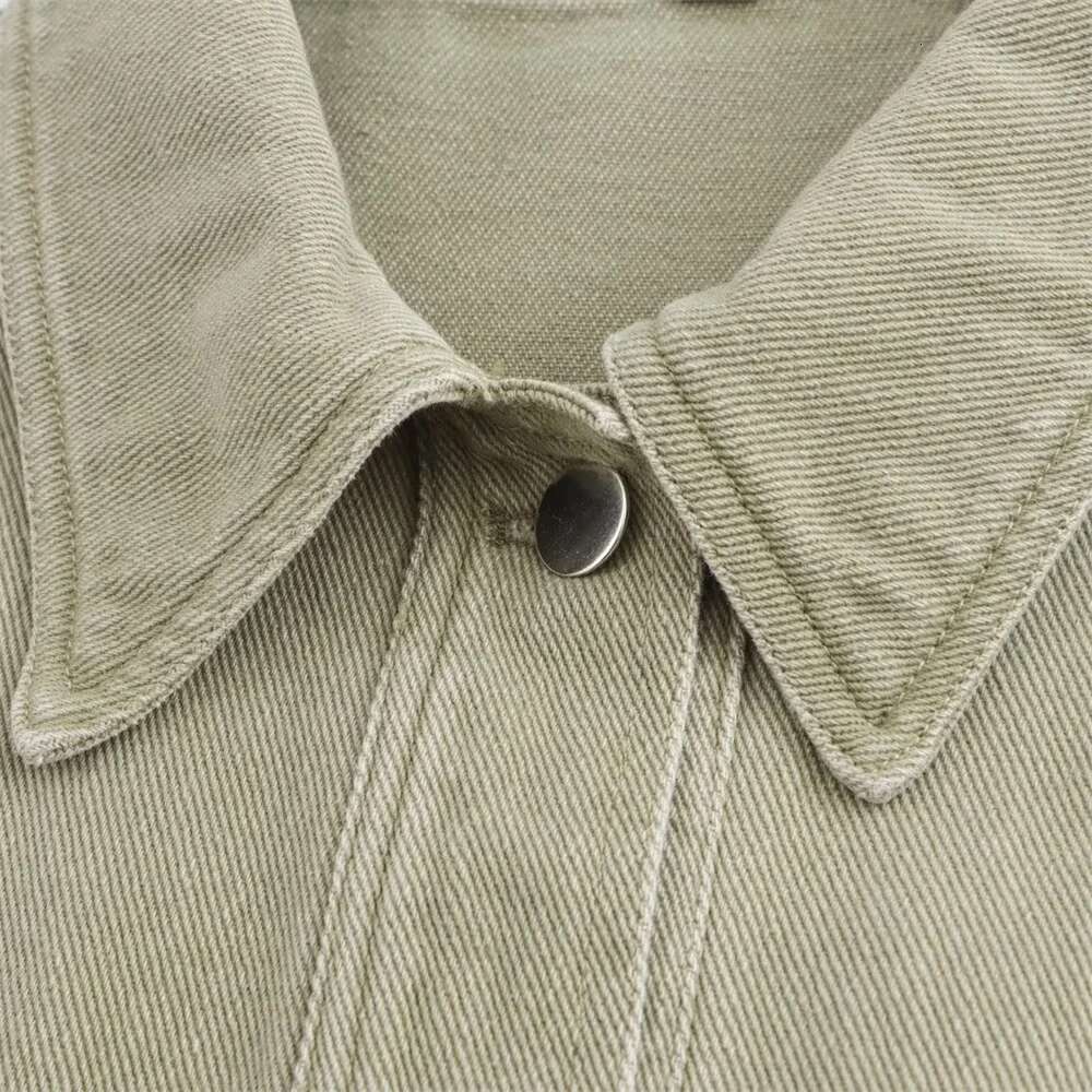 Taop&Za Autumn New Product Women's Fashion Loose Pocket Decoration Washed Long Sleeve Collar Shirt Jacket Coat