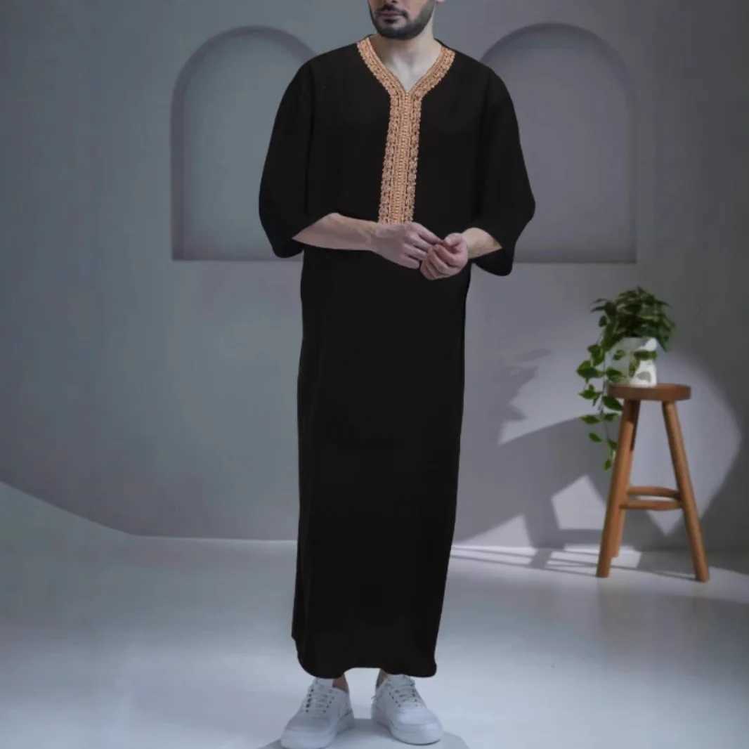 dubai arabic muslim fashion traditional muslim abayas dashiki robe dress for men kaftan thobe evening dresses 2025 X250514