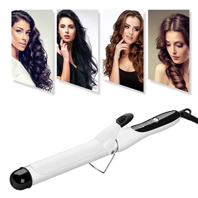 Hair Curling Electric Ceramic Large Wave 25Mm Professional Curly Bangs Inside Button Curler Iron Styling Tool