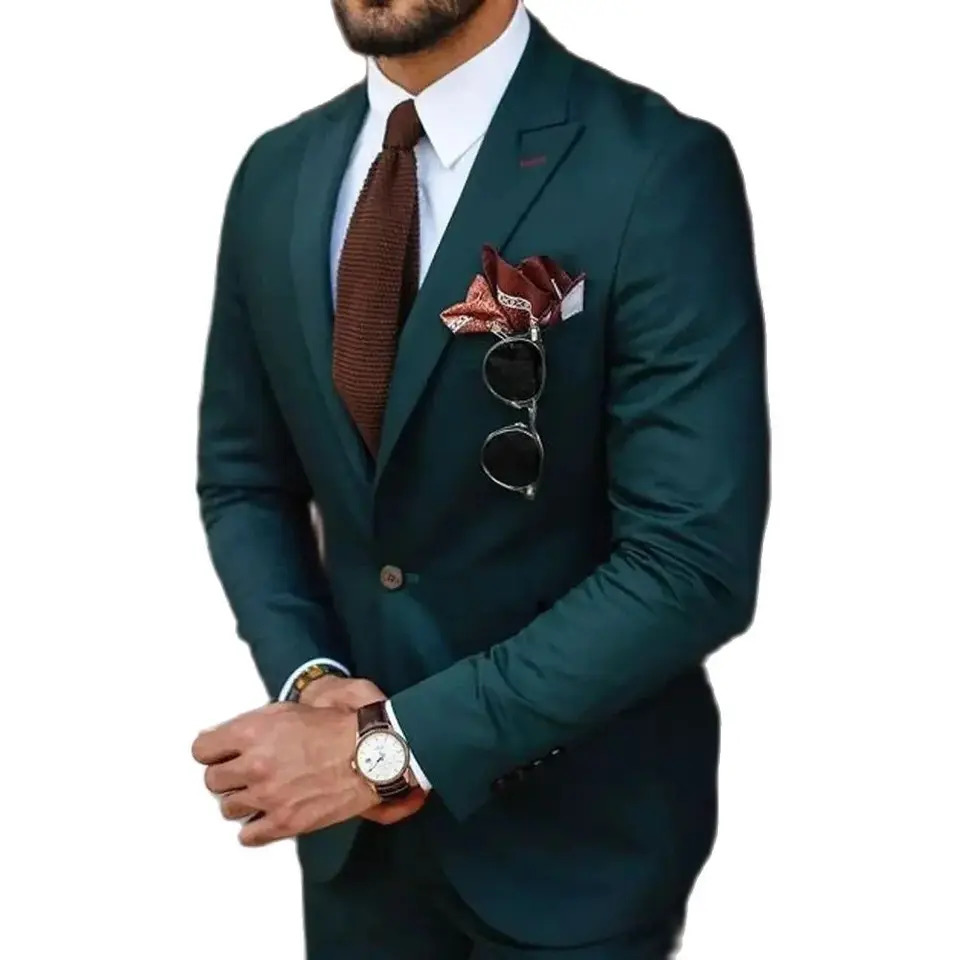 ly arrived solid mens twopiece fashionable business and leisure day formal clothing chic wedding groom tailcoat ultrathin 250506