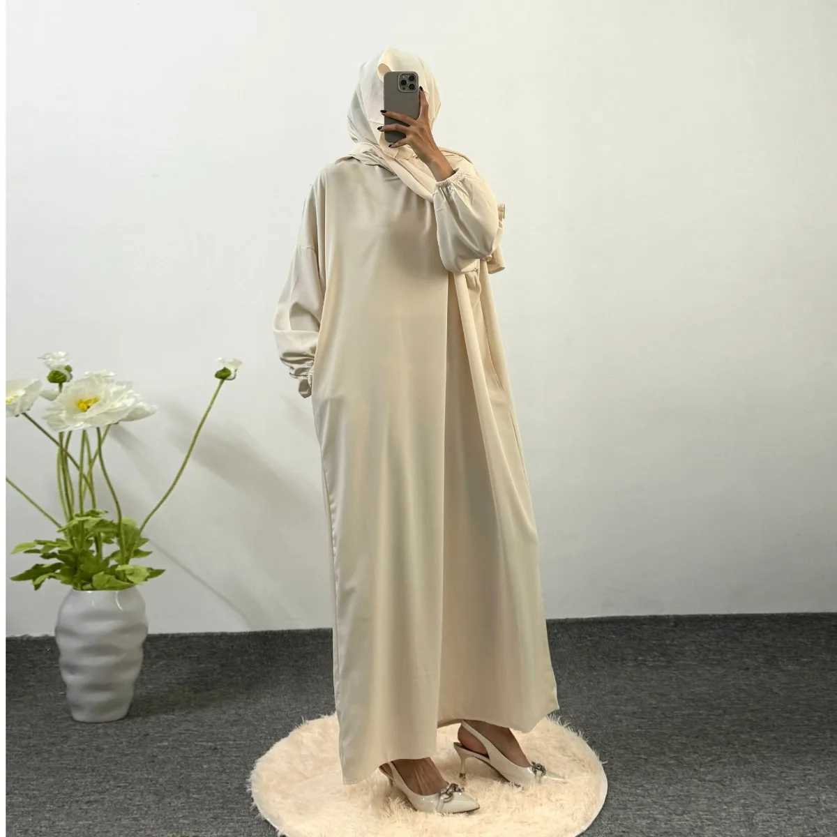 Modesty Prayer Dress Women Jilbabs Kaftan Muslim Abayas Dubai Robe Hijab Smocking Slve Ramadan Dresses Islamic Clothing X250514