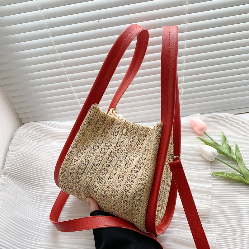 Luxury Bag Forest Style Versatile Casual Single Shoulder Women S 2025 Large New Free Delivery Designer Bag Capacity Underarm Commuting Handheld Straw 