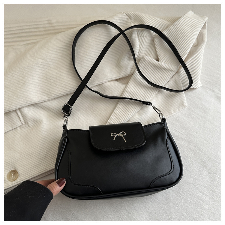 Bow Underarm Women's New 2025 Fashionable New Free Delivery Designer Bag Texture Luxury Bag Casual Shoulder Bag Crossbody Small Square Bag