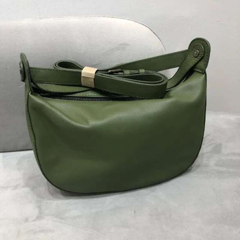 Fashion Simple Cow Skin Handle Casual Fanny Multi Wear Belt Shoulder Bag Ladies Genuine Leather Crossbody Bags