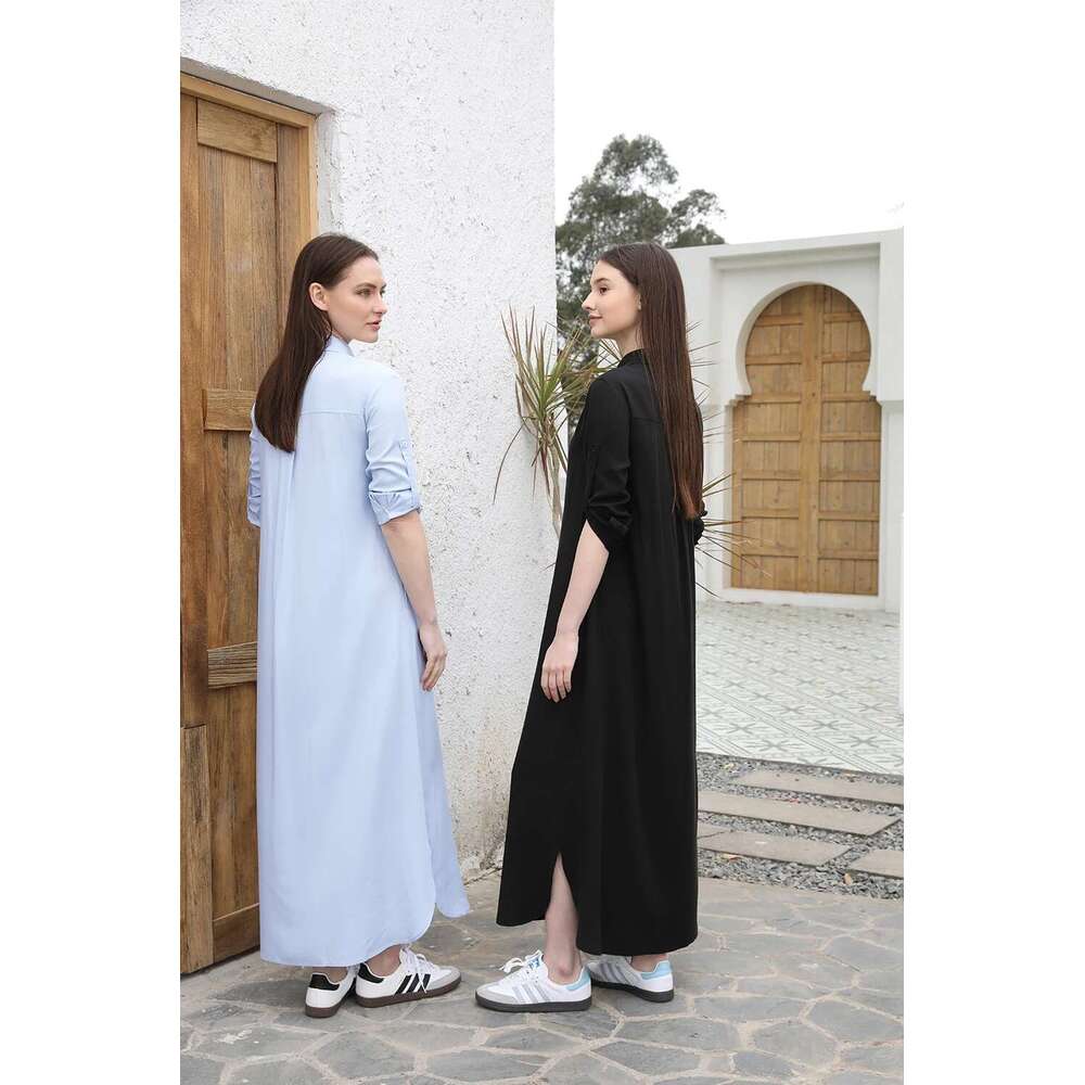 AP SS25 Women Tencel Blouse Dress with Removable Belt Cotton Blend