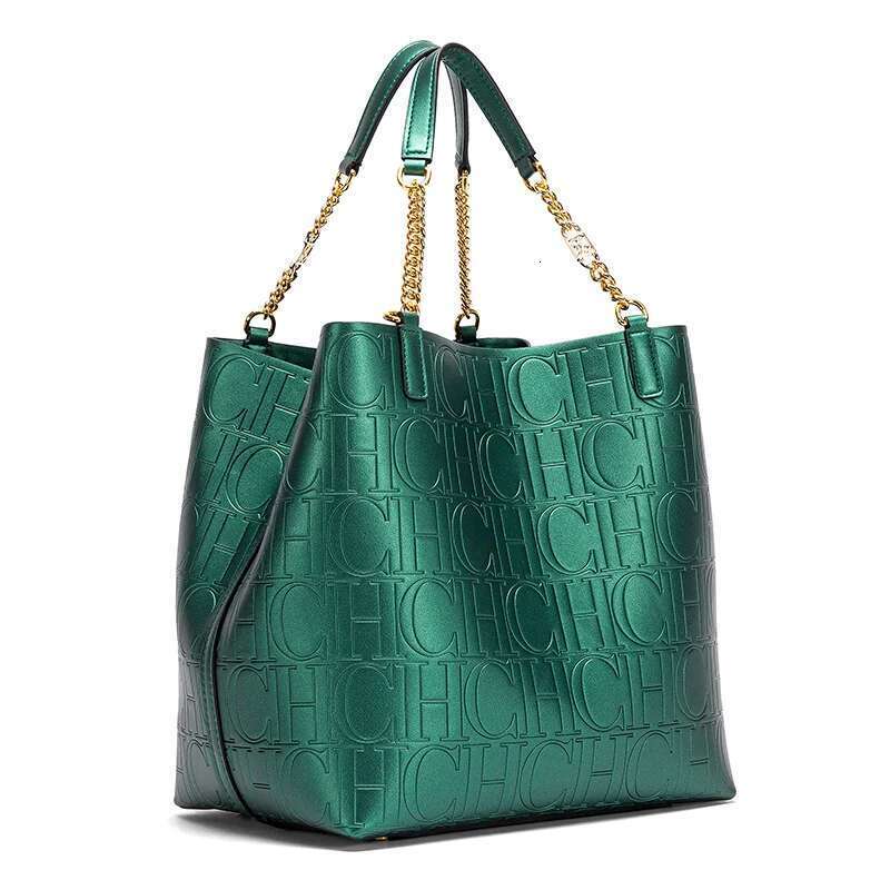 CH Ladies Versatile Superior Sense of Solid Colour Women's Large-capacity Tote Bag Simple Daily Fashion Style