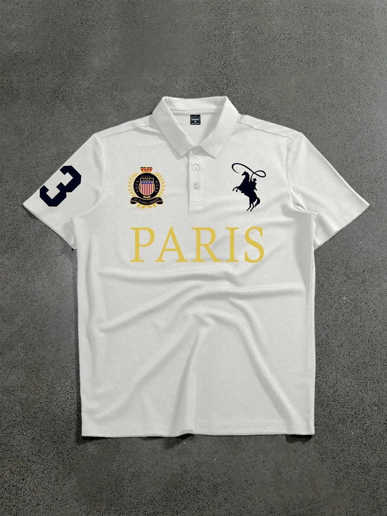 2025 Manfinity Mode Mens Short Slve Polo Shirt Minimst And Fashionable Suitable For Summer Strt printing sports style polo X2505141